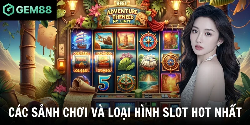 Các sảnh chơi và loại hình slot hot nhất